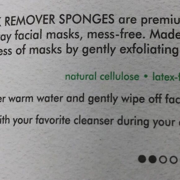 EcoTools Sponge Facial Mask Remover Sponges Green Natural Cellulose Vegan 3 Pack - Picture 9 of 12